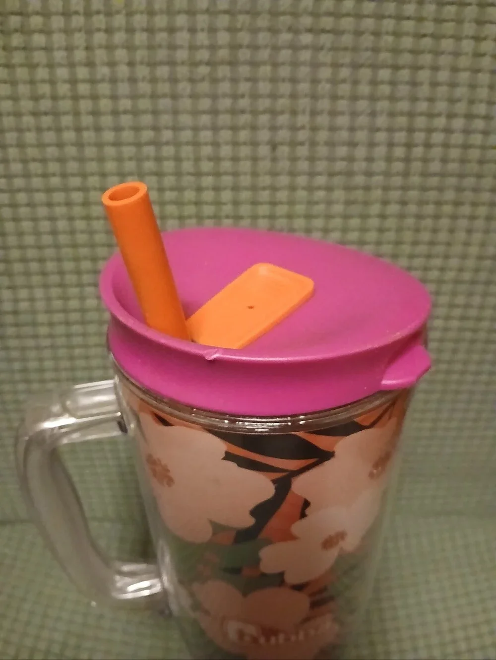 Bubba Floral Travel 48 oz Tumbler with Pink Lid & Straw (080526E)